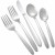 Winco 0019-05 Flute Heavy Weight Mirror Finish Stainless Steel Dinner Fork (12/Pack) addl-1