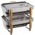 Winco 101A Virtuoso Full Size Roll-Top Chafer with Gold Accent 8 Qt. addl-3