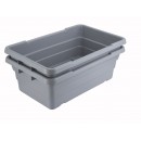 Winco PL-8 Stackable Gray Lug Box 24-1/2" x 15-3/4" x 9" addl-2