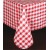 Winco TBCS-52R Red Checkered Square Vinyl Table Cloth 52" x 52" addl-1