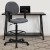 Flash Furniture BT-659-GRY-ARMS-GG Gray Fabric Ergonomic Drafting Stool with Arms addl-2