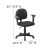 Flash Furniture BT-660-1-BK-GG Mid Back Ergonomic Black Task Chair with Adjustable Arms addl-1