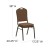 Flash Furniture NG-C01-COFFEE-GV-GG Crown Back Stacking Banquet Chair with Coffee Fabric/Gold Vein Frame addl-1