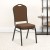 Flash Furniture NG-C01-COFFEE-GV-GG Crown Back Stacking Banquet Chair with Coffee Fabric/Gold Vein Frame addl-2