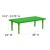 Flash Furniture YU-YCX-001-2-RECT-TBL-GREEN-GG 24"W x 48"L Height Adjustable Rectangular Green Plastic Activity Table addl-1