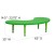 Flash Furniture YU-YCX-004-2-MOON-TBL-GREEN-GG 35"W x 65"L Height Adjustable Half-Moon Green Plastic Activity Table addl-1