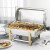 Winco 201 8 Qt Malibu Oblong Chafer with Gold Accents addl-4