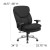 Flash Furniture GO-2085-GG HERCULES Series 24/7 Intensive Use, Multi-Shift, Big & Tall 400 Lb. Capacity Black Fabric Executive Swivel Chair with Lumbar Support Knob addl-1