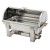 Winco C-5080 Dallas Stainless Steel Roll Top Chafer with Gold Accents 8 Qt. addl-1