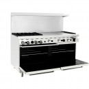 Atosa AGR-4B36GR 60" Gas Range, (4) Open Burners with 36" Right Griddle and (2) 26-1/2" Ovens addl-1