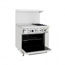 Atosa AGR-2B24GL 36" Gas Range, (2) Open Burners with 24" Left Griddle and (1) 26-1/2" Oven addl-1