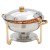 Winco 203 Malibu Stainless Steel Round Chafer 4 Qt. with Gold Accents addl-4