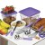 Winco PECC-24P Purple Square Cover for 2 and 4 Qt. Food Storage Containers, Allergen Free addl-1