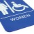Winco SGNB-651B Braille Information Sign, "Women/Accessible", 6" x 9" addl-1