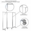 Flash Furniture BR-PTT001-3-AC-60183-GG 3-Section Transparent Acrylic Mobile Partition with Lockable Casters, 72"H x 71.25"L addl-1