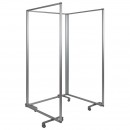 Flash Furniture BR-PTT001-3-AC-90183-GG 3-Section Transparent Acrylic Mobile Partition with Lockable Casters, 72"H x 106.5"L addl-4
