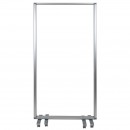 Flash Furniture BR-PTT001-3-AC-90183-GG 3-Section Transparent Acrylic Mobile Partition with Lockable Casters, 72"H x 106.5"L addl-2