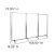 Flash Furniture BR-PTT001-3-AC-90183-GG 3-Section Transparent Acrylic Mobile Partition with Lockable Casters, 72"H x 106.5"L addl-1