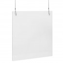 Flash Furniture BR-ASLM-2424-GG Clear Acrylic Suspended Register Shield / Sneeze Guard 24"L x 24"H addl-2