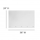 Flash Furniture BR-ASLM-2436-GG Clear Acrylic Suspended Register Shield / Sneeze Guard 24"L x 36"H addl-1