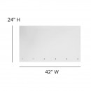 Flash Furniture BR-ASLM-2442-GG Clear Acrylic Suspended Register Shield / Sneeze Guard 42"W x 24"H addl-1