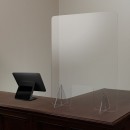 Flash Furniture BR-ASLF-3324-GG Clear Acrylic Freestanding Register Shield / Sneeze Guard 24"W x 33"H addl-2