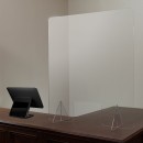 Flash Furniture BR-ASLF-3240-GG Clear Acrylic Freestanding Register Shield / Sneeze Guard 32"W x 40"H addl-1