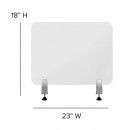 Flash Furniture BR-DDIA-4558-GG Clear Acrylic Desk Partition 23"L x 18"H addl-4