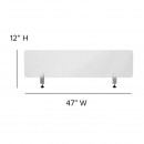 Flash Furniture BR-DDIA-30119-GG Clear Acrylic Desk Partition 47"L x 12"H addl-2