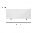 Flash Furniture BR-DDIA-45119-GG Clear Acrylic Desk Partition 47"L x 18"H addl-2