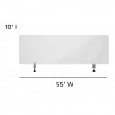 Flash Furniture BR-DDIA-30139-GG Clear Acrylic Desk Partition 55"L x 18"H addl-3