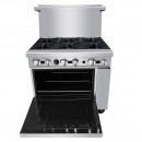 Atosa AGR-6B 36" Gas Range with (6) Open Burners and (1) 26-1/2" Oven addl-3