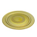 TigerChef Round Glass Gold Dot Charger Plate 13"  addl-1