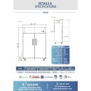 Dukers D55AR 2-Door Top Mount Reach-In Refrigerator 55" addl-5