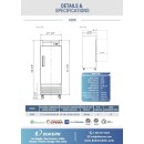 Dukers D28R One Door Bottom Mount Reach-In Refrigerator 27-1/2" addl-4