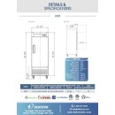 Dukers D28F One Door Bottom Mount Reach-In Freezer 27-1/2" addl-3