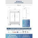 Dukers D55R-GS2 Glass 2-Door Bottom Mount Reach-In Refrigerator 55" addl-1