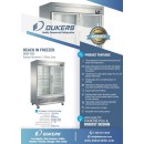 Dukers D55F-GS2 Glass 2-Door Bottom Mount Reach-In Freezer 55" addl-1