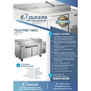 Dukers DPP70 2- Door Pizza Prep Table Refrigerator 70" addl-1