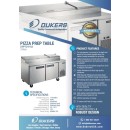 Dukers DPP70-9-S2 2- Door Pizza Prep Table Refrigerator 70" addl-1