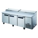 Dukers DPP90 3- Door Pizza Prep Table Refrigerator 90" addl-3