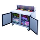 Dukers DSP48-12-S2 2-Door Sandwich / Salad Prep Table Refrigerator 48" addl-2