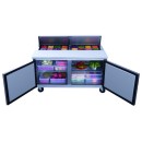 Dukers DSP60-16-S2 2- Door Sandwich / Salad Prep Table Refrigerator 60" addl-1