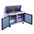 Dukers DSP48-18M-S2 2-Door Mega Top Sandwich / Salad Prep Table Refrigerator 48" addl-1