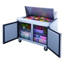 Dukers DSP48-18M-S2 2-Door Mega Top Sandwich / Salad Prep Table Refrigerator 48" addl-3