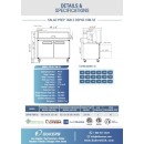 Dukers DSP48-18M-S2 2-Door Mega Top Sandwich / Salad Prep Table Refrigerator 48" addl-2