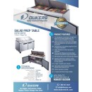 Dukers DSP60-24M-S2 2- Door Mega Top Sandwich / Salad Prep Table Refrigerator 60" addl-1