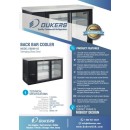 Dukers DBB48-H2 2-Swing Glass Door Refrigerated Black Back Bar Cooler 49" addl-1