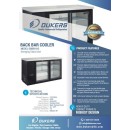 Dukers DBB60-H2 2-Swing Glass Door Refrigerated Black Back Bar Cooler 61" addl-1