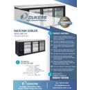 Dukers DBB72-H3 3-Swing Glass Door Refrigerated Black Back Bar Cooler 73" addl-2
